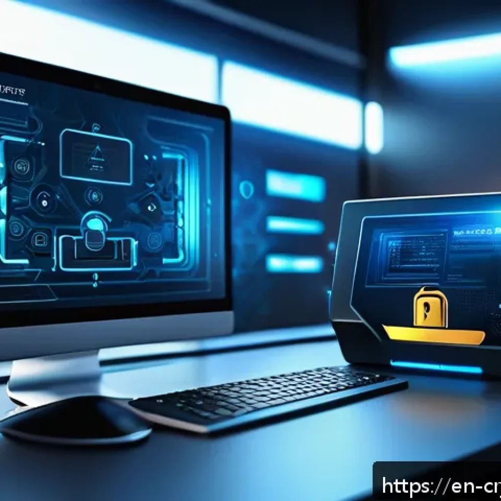 암호화폐 보안 리스크 관리 전략 - A detailed digital art scene showing a sleek hardware crypto wallet device on a modern desk, surroun...